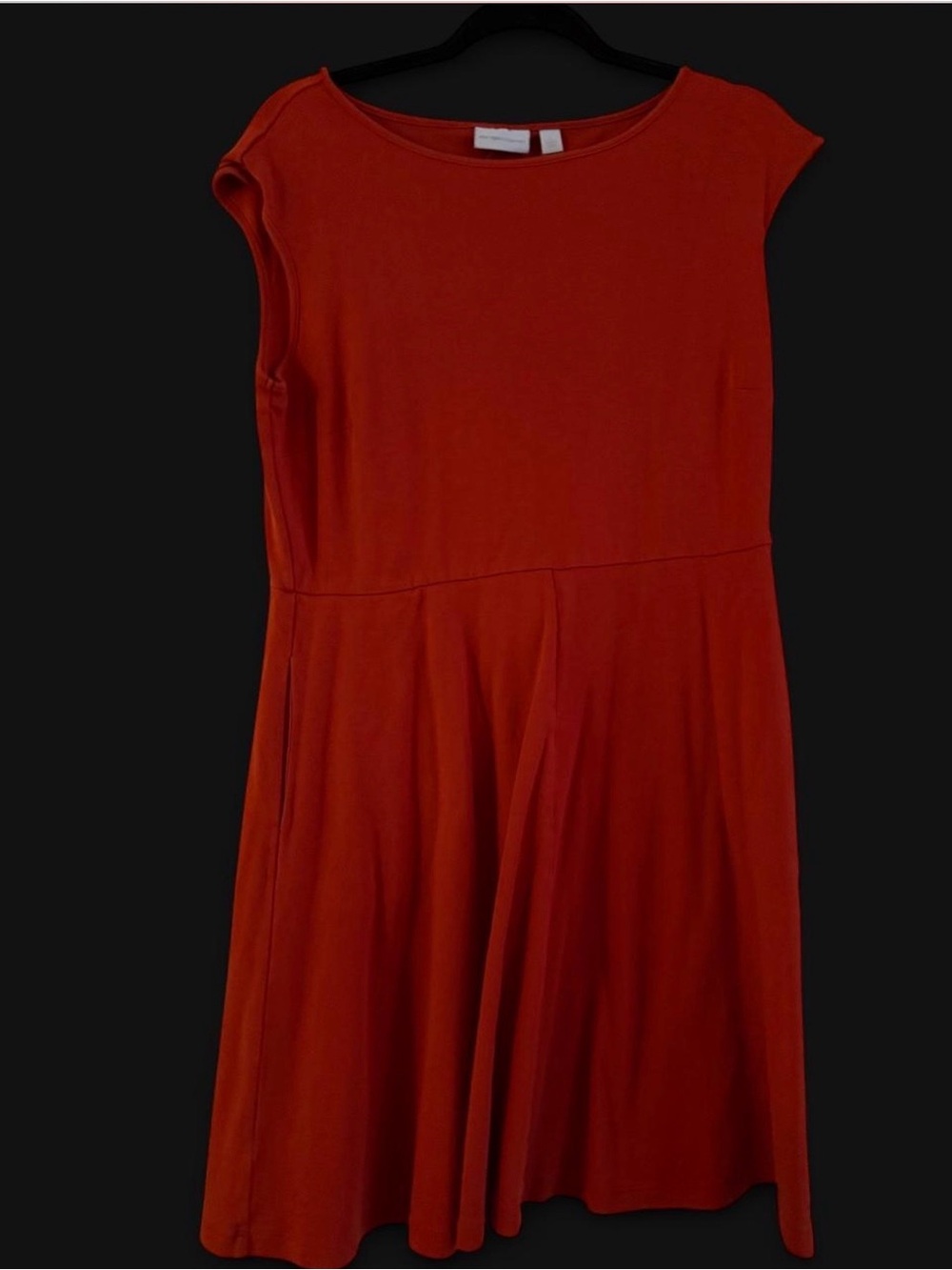 New York and Company Orange Fit-and-Flare Dress